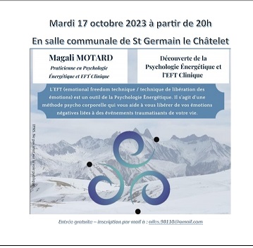 Conférence de la Psychologie Energétique à St Germain le Chatelet